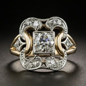 CUBIC ZIRCONIA PURE VINTAGE LOOK RING